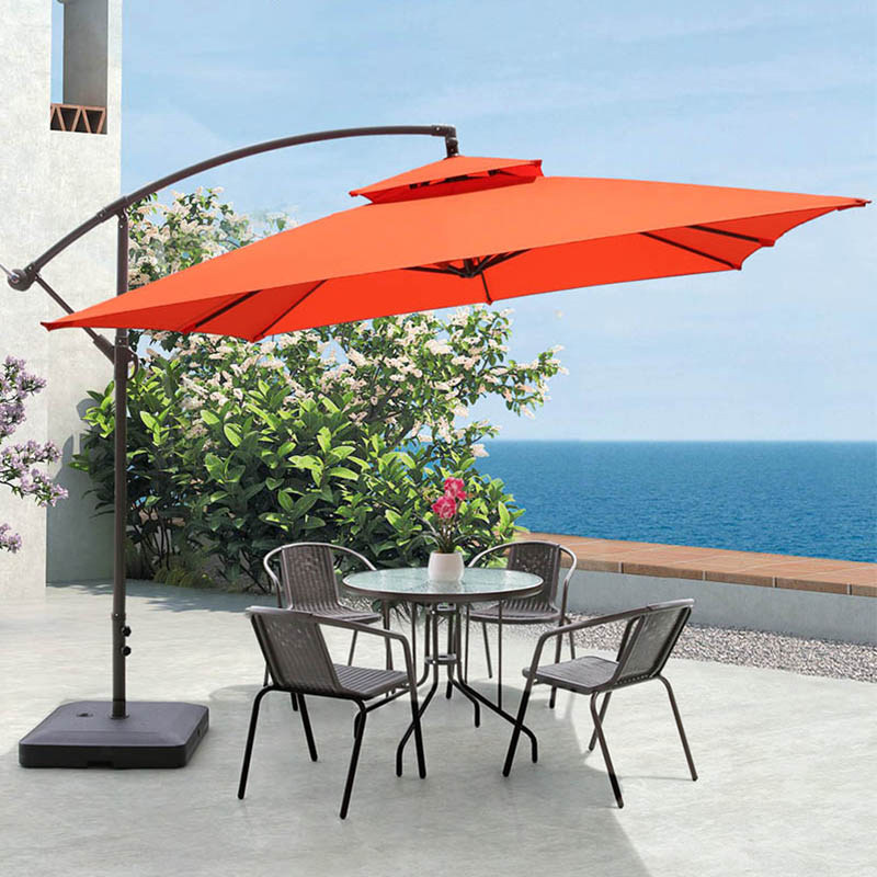 户外休闲遮阳伞室外方形香蕉伞花园阳台咖啡厅露天庭院家用太阳伞