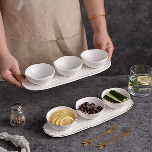 中厨餐具小吃碟酒店小菜拼碟三味餐前小菜碟子特色位上冷菜开胃菜