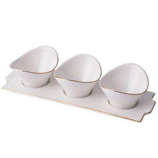 酒店小菜拼碟三味餐前小菜碟子 特色位上冷菜开胃菜中厨餐具白瓷