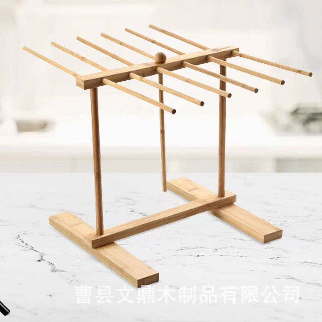 厨房实木晾面架面条可拆卸面条架收纳架木质挂面架创意意面晾干架