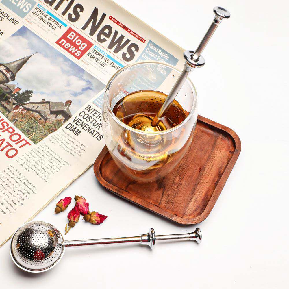 厂家直供伸缩手柄茶球 滤茶器 大伸缩茶球 泡茶器 304不锈钢茶漏