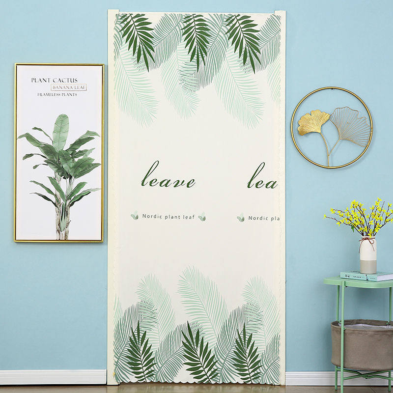免打孔家用布艺门帘厨房卫生间