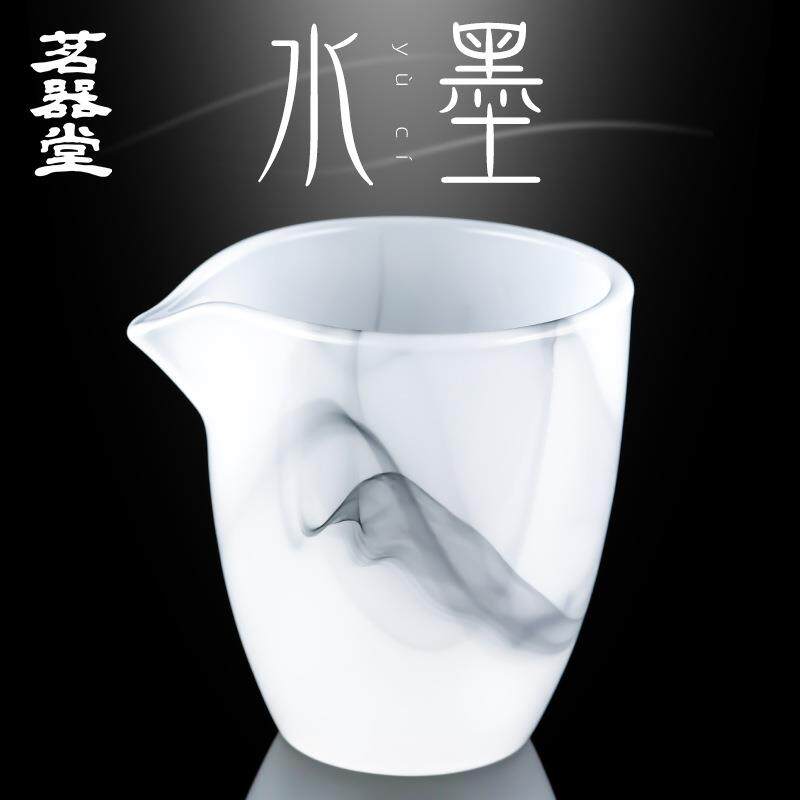 厂家直销水墨玉瓷公道杯琉璃大号加厚玻璃倒茶分茶器茶海功夫茶具