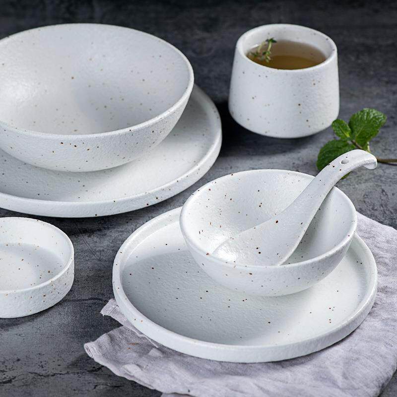 ins简约北欧风陶瓷碗面碗盘子餐盘菜盘小碟子杯子西式餐具