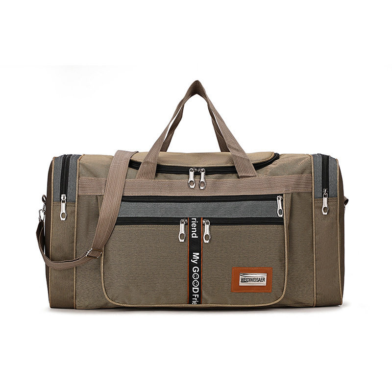 LARGE-CAPACITY FOLDABLE HAND-HELD TRAVEL BAG MALE AND FEMALE STUDENTS LONG AND SHORT TRAVEL LUGGAGE BAG WATERPROOF