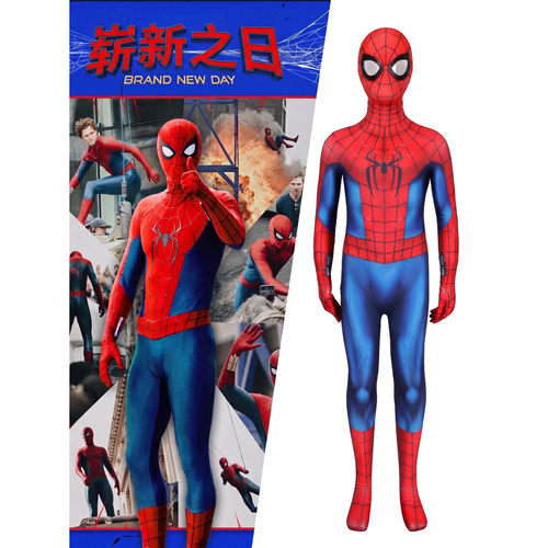 儿童演出服蜘蛛侠崭新之日cosplay连体大码儿童节超凡蜘蛛侠套装