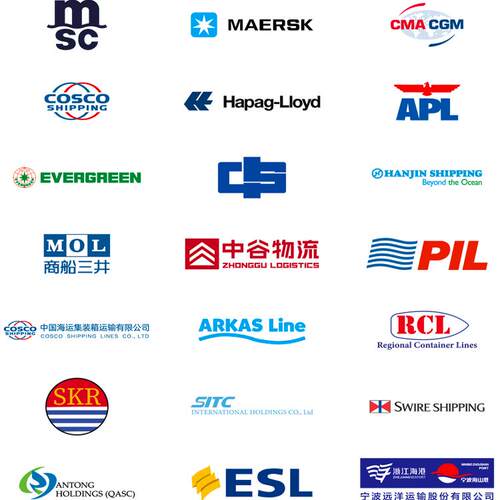 全球知名船运物流公司logo矢量AI/CDR/EPS/PNG格式高清可编辑