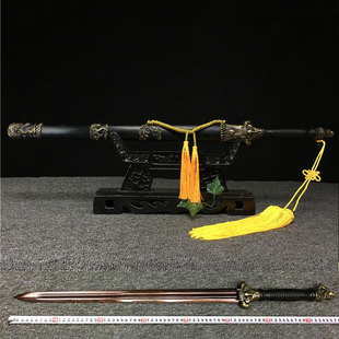 龙泉镇宅汉剑饕餮龙泉将器宝剑刀剑一体收藏花纹钢送礼剑未开刃