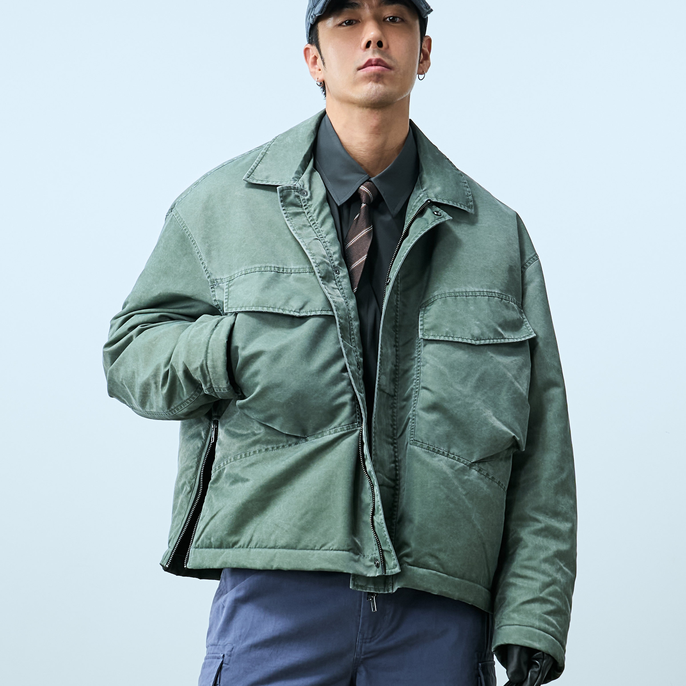 TANOXI霜冻蜡染尼龙水洗棉服