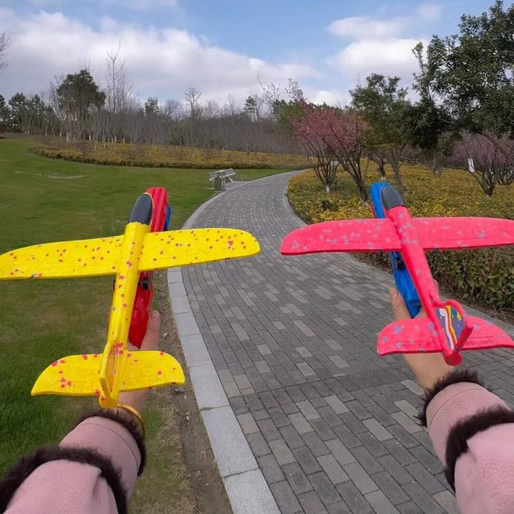 泡沫飞机发射枪男孩女童户外运动手抛飞天滑翔机小孩儿童创意玩具,玩具/童车/益智/积木/模型,弹射飞机,淘宝优惠券,粉丝福利购,淘宝优惠卷