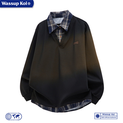 WASSUPKOI联名美式复古卫衣上衣