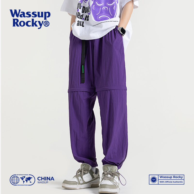 WassupRocky可拆卸工装直筒短裤