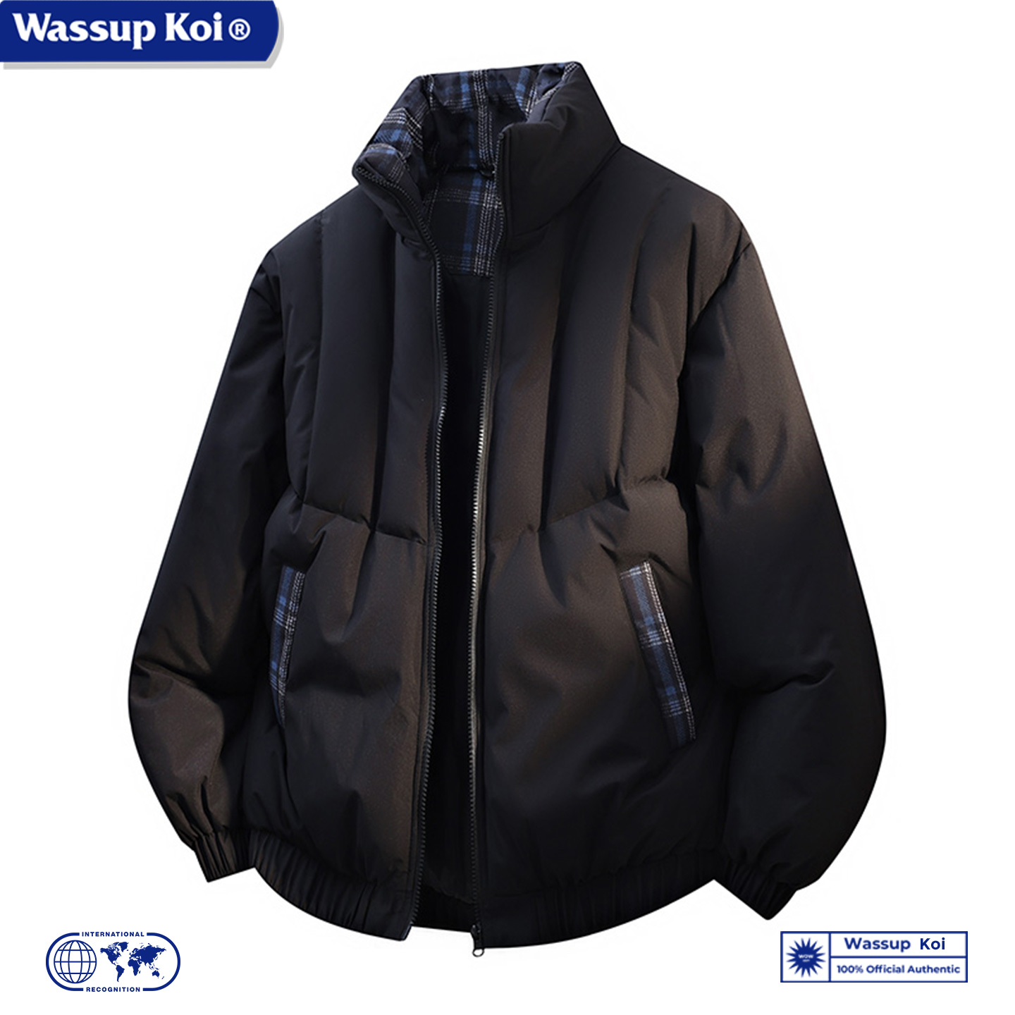 WASSUP立领棉服男冬季保暖面包服