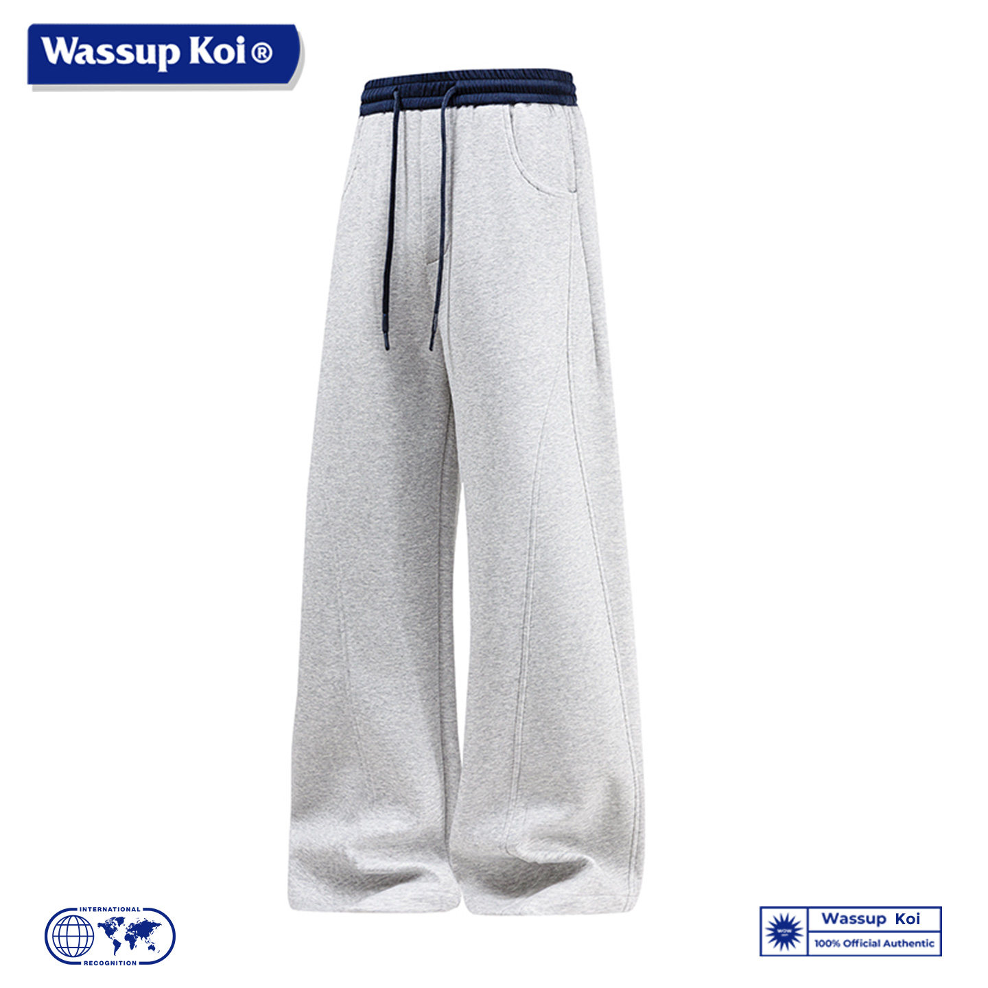 WASSUP KOI联名美式潮流风宽松直筒休闲长裤男百搭阔腿长裤子男款,男装,休闲裤,淘宝优惠券,粉丝福利购,淘宝优惠卷