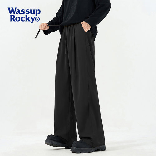 WASSUPROCKY垂坠设计感西装裤子