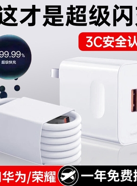 适用荣耀X40充电器66超级快充x40手机充电插头6A原正装品X40GT充电头x40i x40gt数据线加长2米Type-C大头宽口