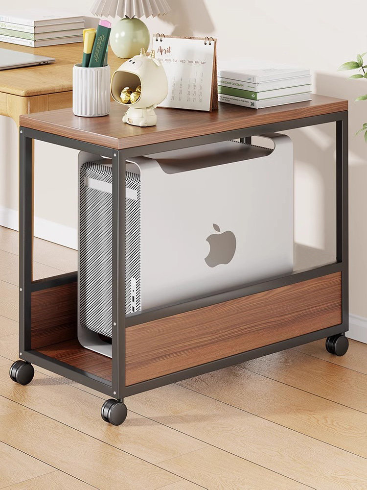 电脑主机托架带滑轮可移动机箱底座电脑机箱托盘家用办公室主机架