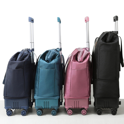 带滑轮行李袋万向轮旅行包
