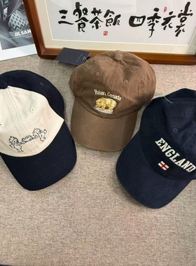 BM风休闲多色刺绣棒球帽可调节鸭舌帽