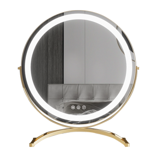 化妆镜子带灯台式桌面家用led梳妆台镜子智能主卧室高级美容镜ins