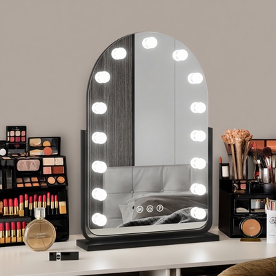 LED化妆镜台式旋转带灯