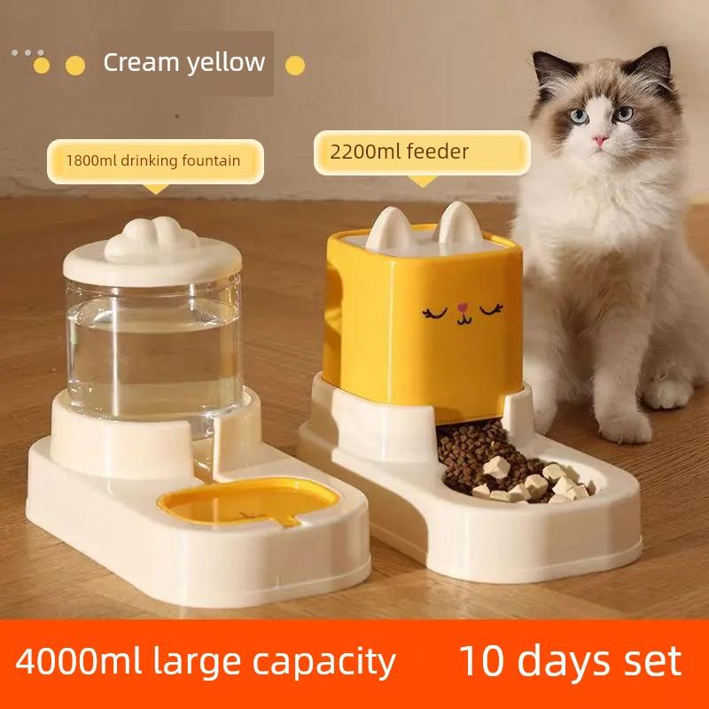 猫咪自动饮水机猫粮自动喂食器大容量不插电防打湿狗狗喝水器猫碗