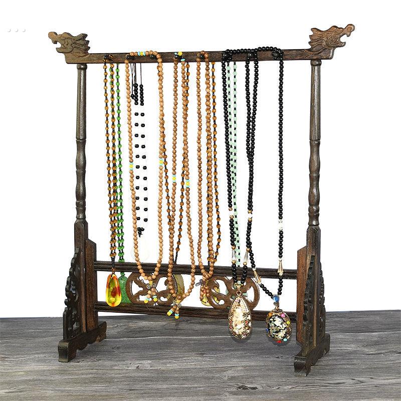 文玩挂串架手串挂架鸡翅木挂玉架饰品悬挂件展示木架念珠架实木架