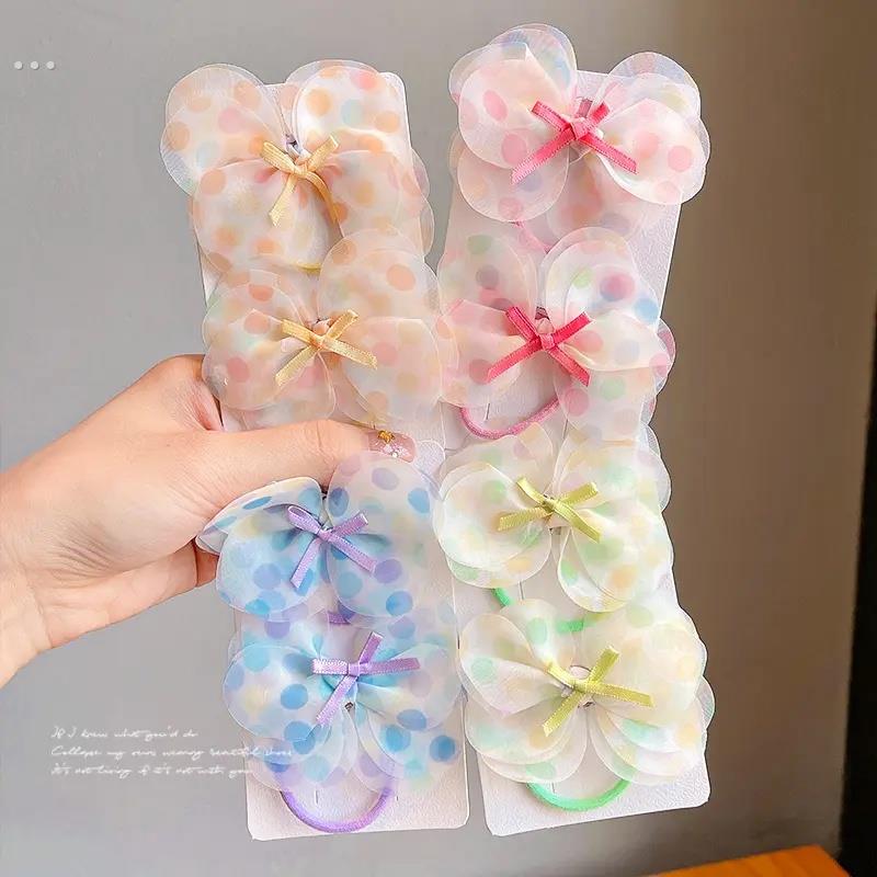 2025新款可爱红色立体蝴蝶结儿童发夹女童头饰发卡女宝宝夹子发饰