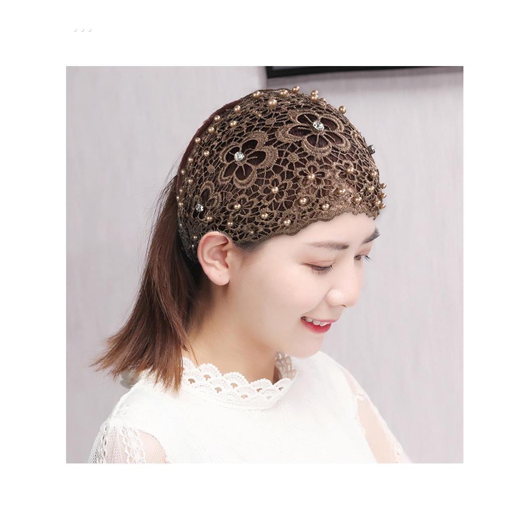 镶珠莱茵石发带宽边和薄剪发带发夹覆盖白发发带帽子破发发带