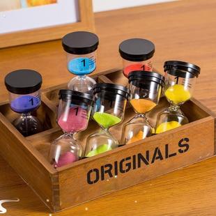 沙漏计时器儿童刷牙防摔1 分钟时间流沙瓶漏斗一摆件