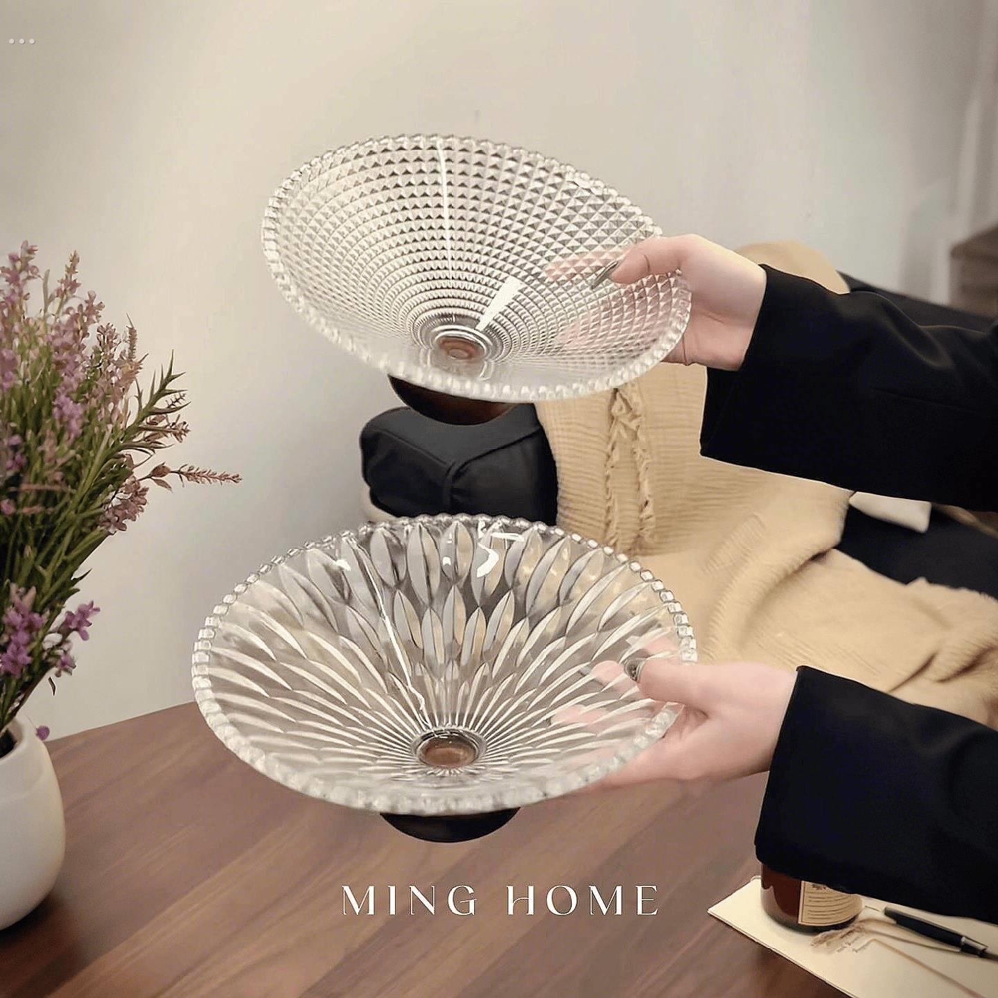 特别好看的玻璃水果盘零食盘轻奢高端精致高颜值客厅茶几家用新年