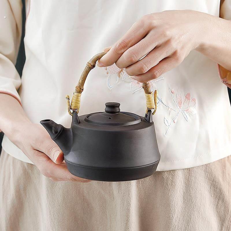 围炉煮茶茶壶家用室内大容量碳烤壶黑晶炉陶瓷煮茶壶户外煮水壶