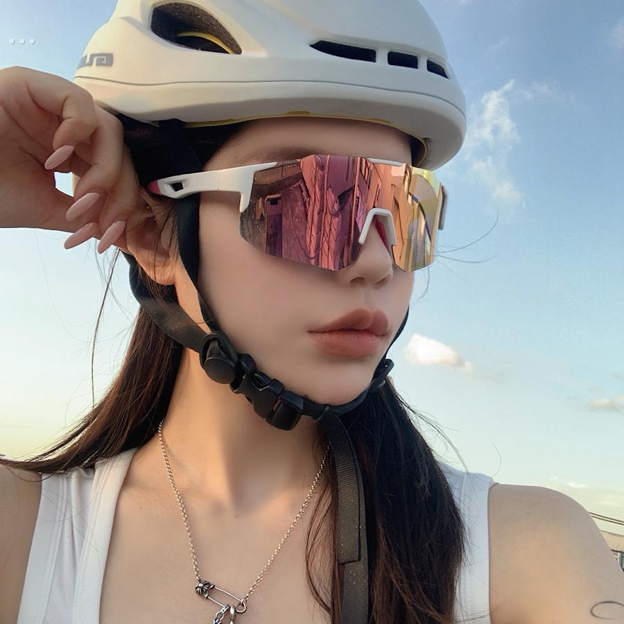 粉色骑行眼镜女护目镜防晒太阳眼镜运动登山滑雪防风户外偏光潮自