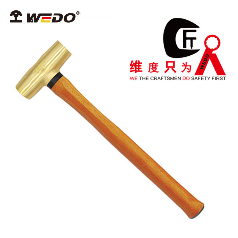 WEDO维度圆鼓锤黄铜木柄