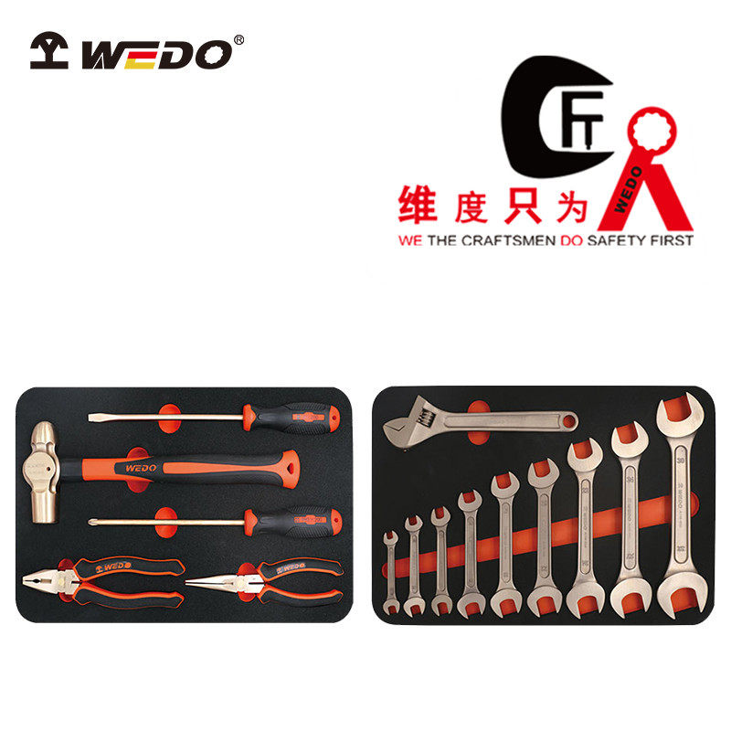 WEDO维度防爆铍青铜15件套组合套装工具设备维修无磁无火花工具