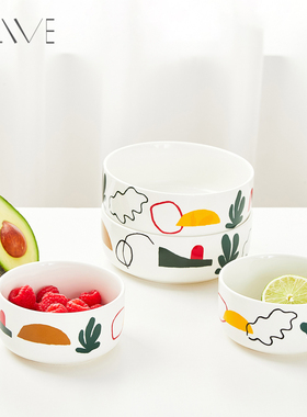 Alive绿洲系列 陶瓷碗饭碗汤碗面碗耐高温家用创意分餐碗乔迁礼物
