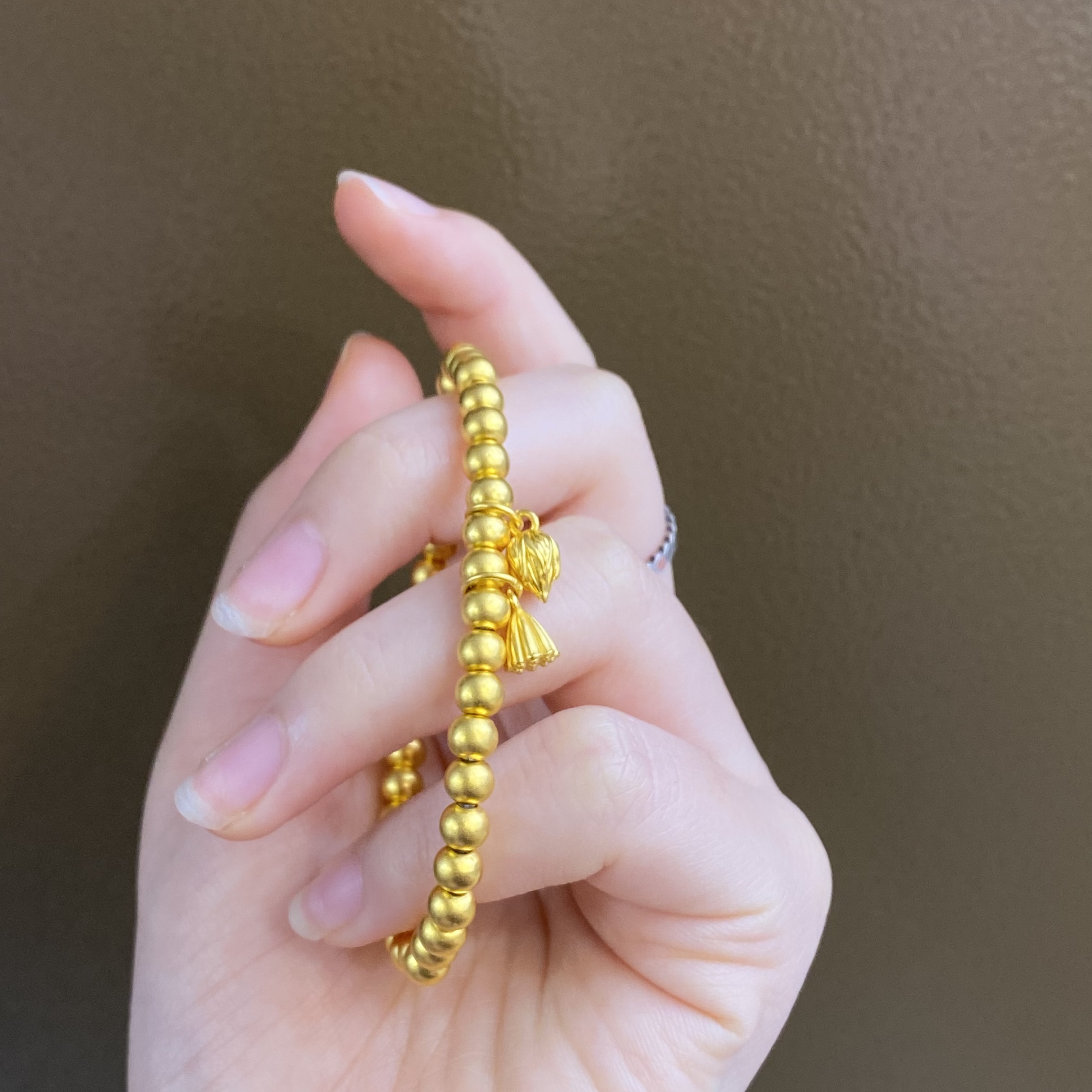 金包银两世欢莲蓬手链珠珠手串
