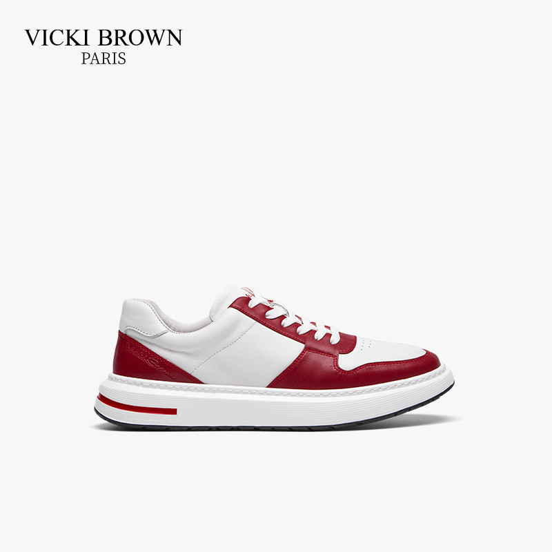 VICKIBROWN春秋真皮休闲板鞋