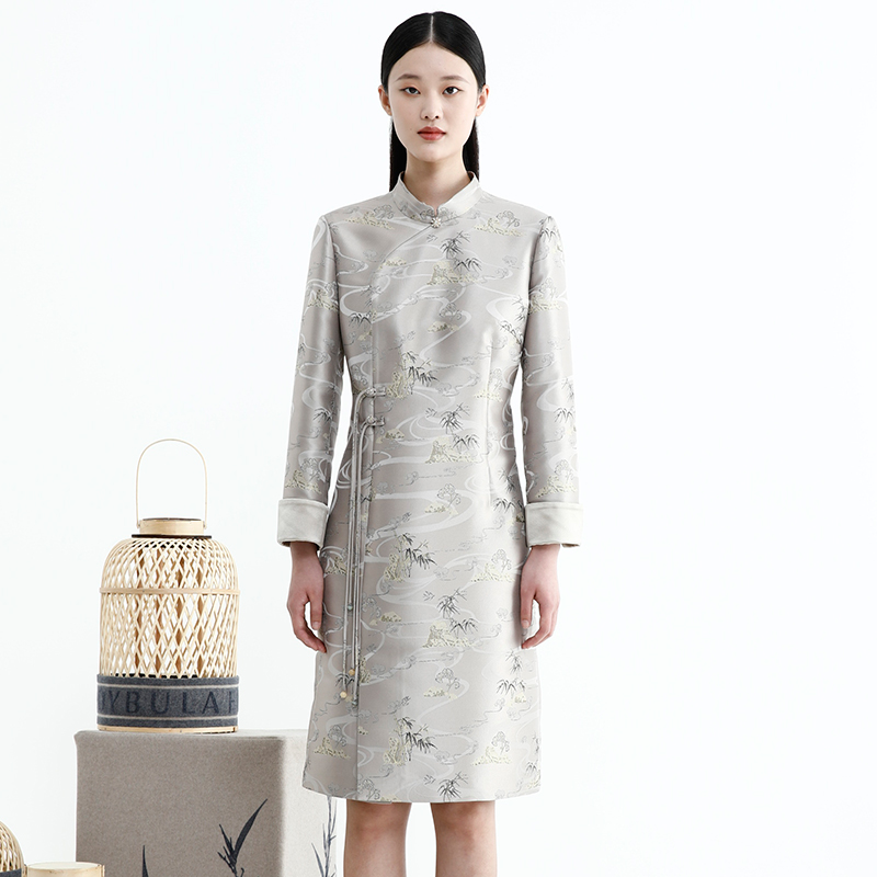 连衣裙中国风戴布拉芬