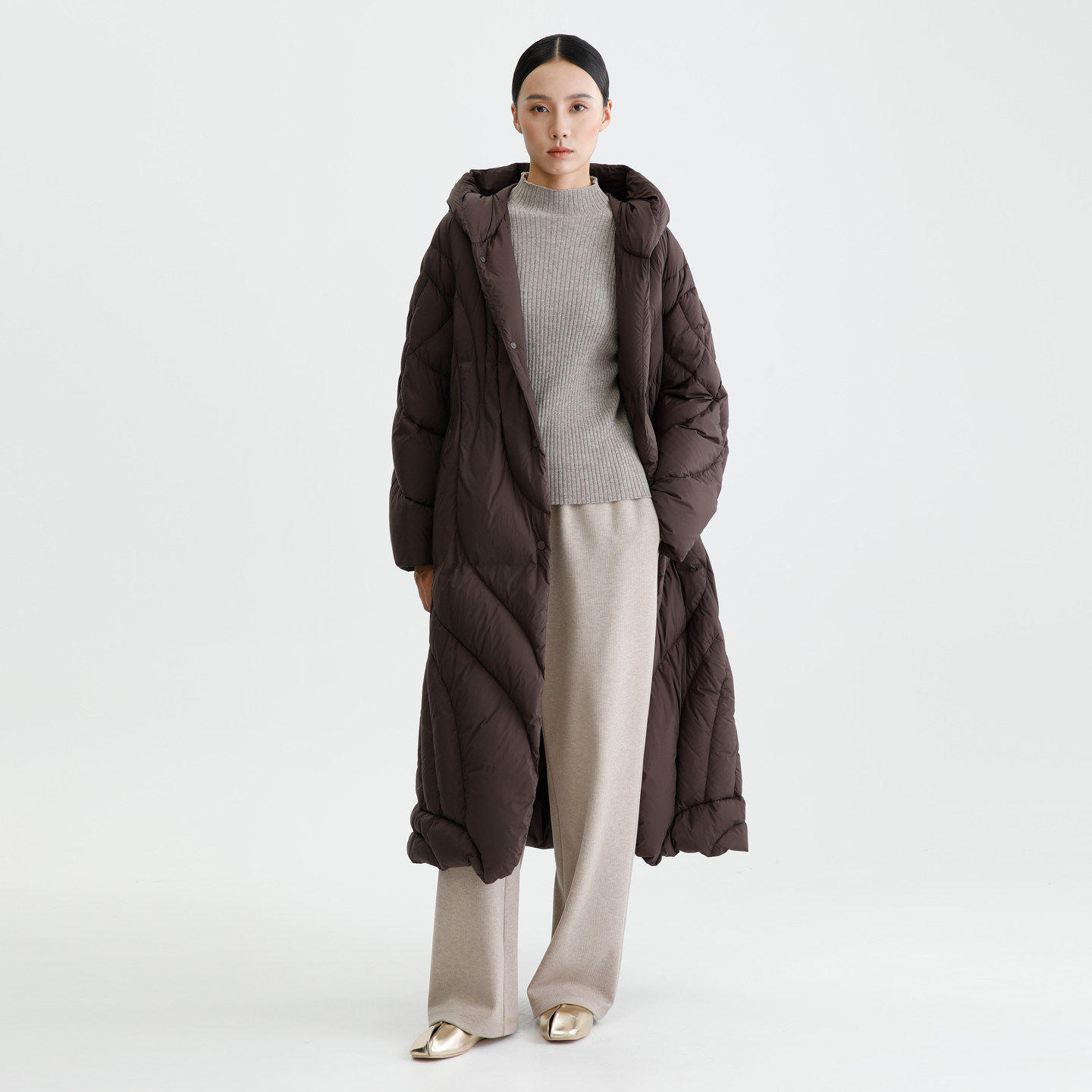 DYBULAFUN/戴布拉芬新款冬季时尚简约小众设计感百搭显瘦休闲裤女