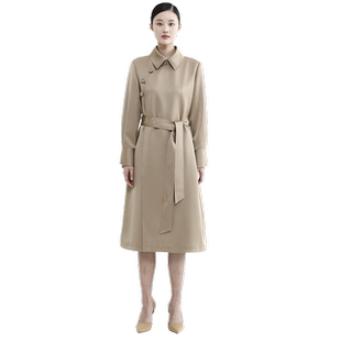 戴布拉芬新款秋季时尚大气高端风衣女士长款过膝流行高贵大衣外套