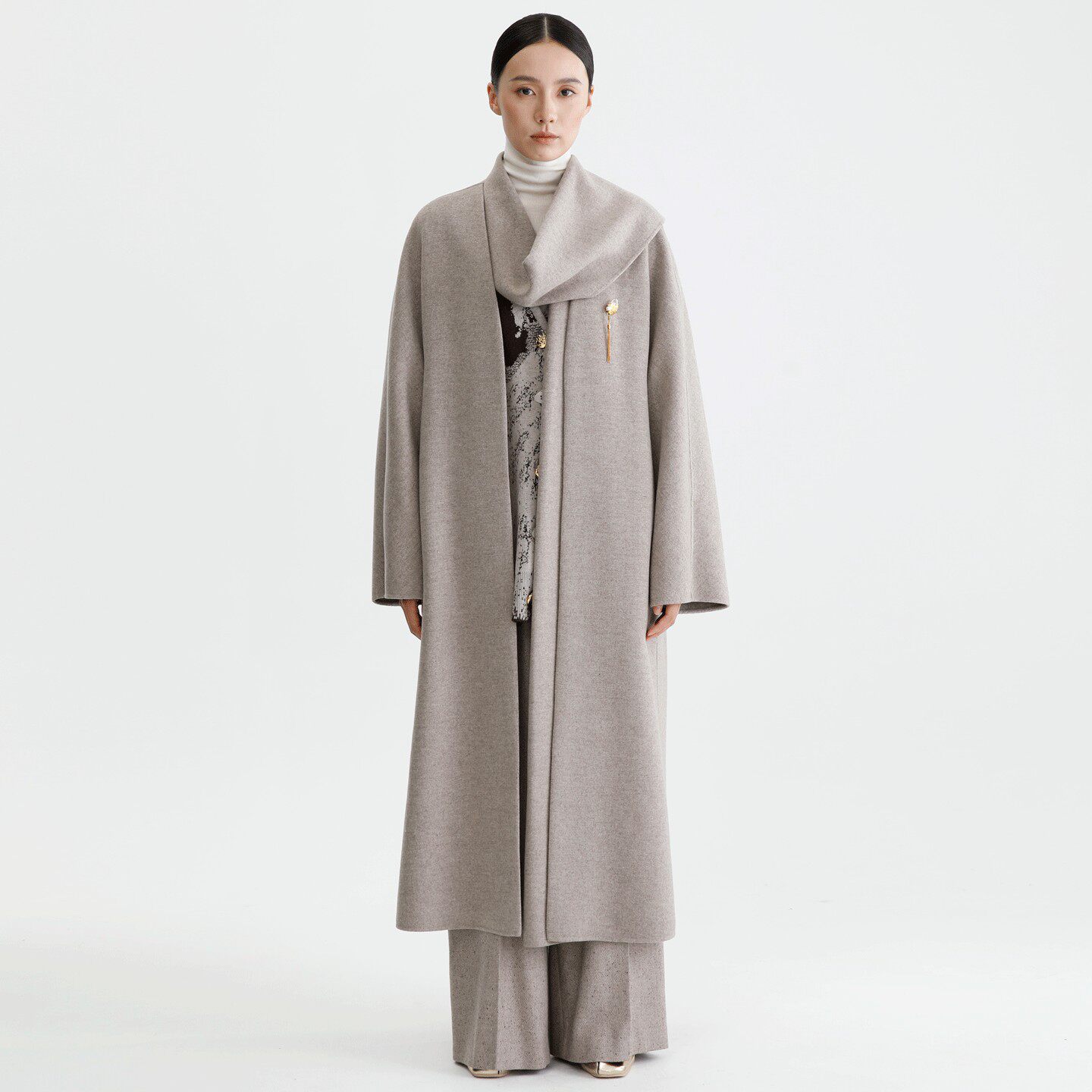 DYBULAFUN/戴布拉芬新款冬季长款外套高端大气端庄典雅百搭大衣女