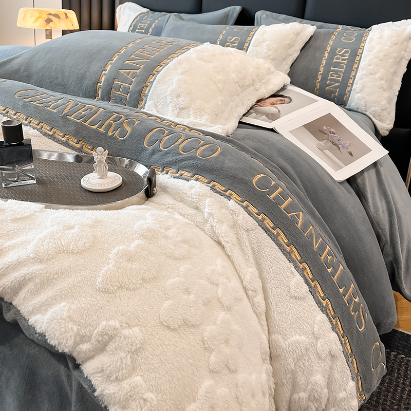 小红书推荐轻奢牛奶绒四件套