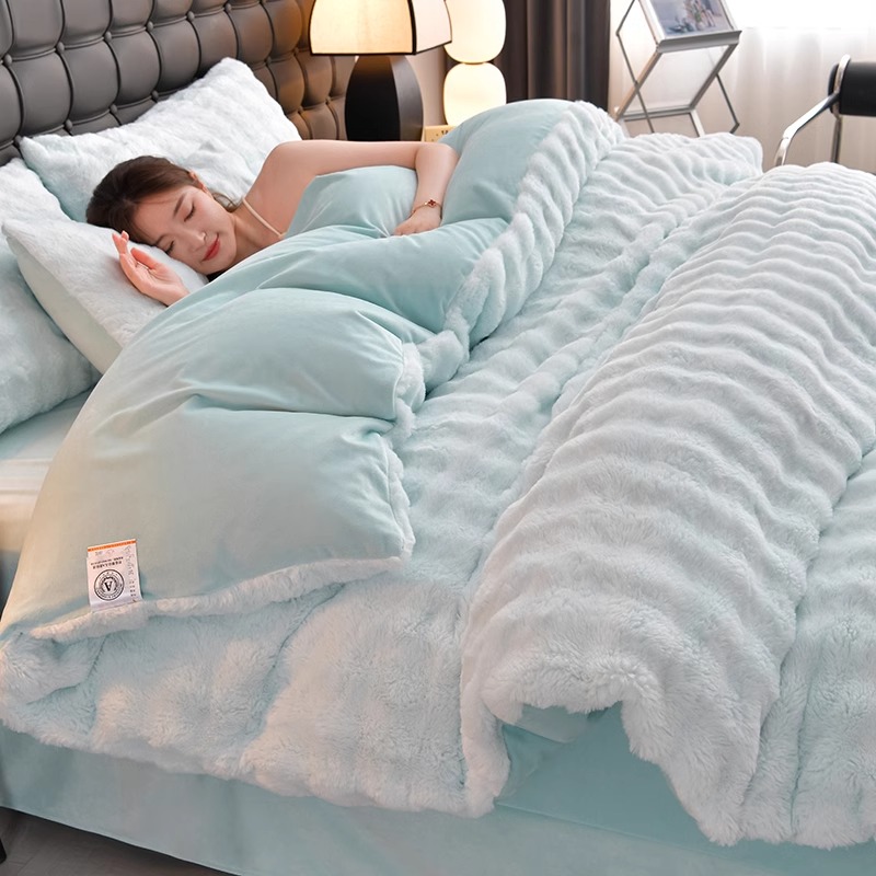 小红书推荐兔毛绒四件套