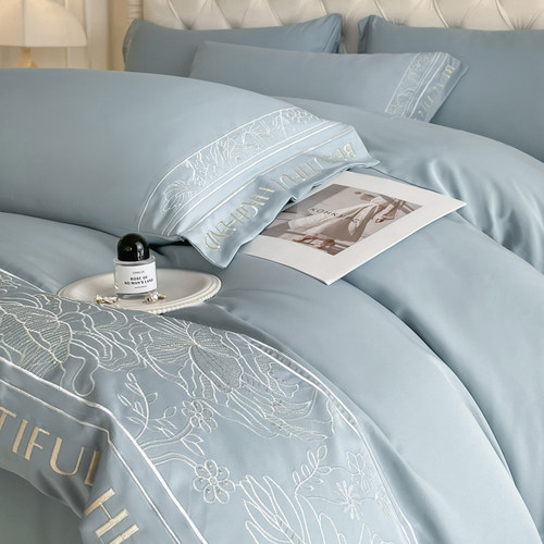 轻奢水洗真丝四件套冰丝床单