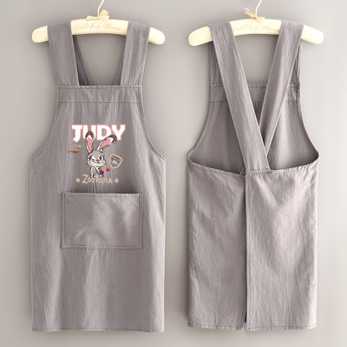 棉麻围裙厨房家用做饭其他卡通是