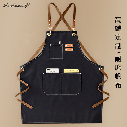 围裙浩瑾帆布防污耐磨定制简约