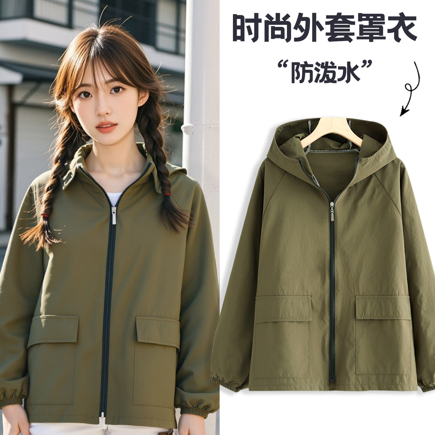 防污耐脏正穿围裙家用厨房长袖