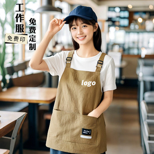 新款防水围裙家用厨房定制
