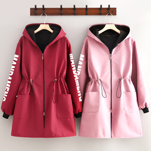 2024新款 秋冬加绒罩衣保暖外套家用厨房加厚围裙外穿定制工作服女